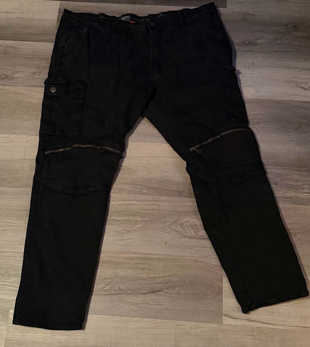 Jordan Craig Legacy Edition Men's Black Cargo Zipper Detail Pants